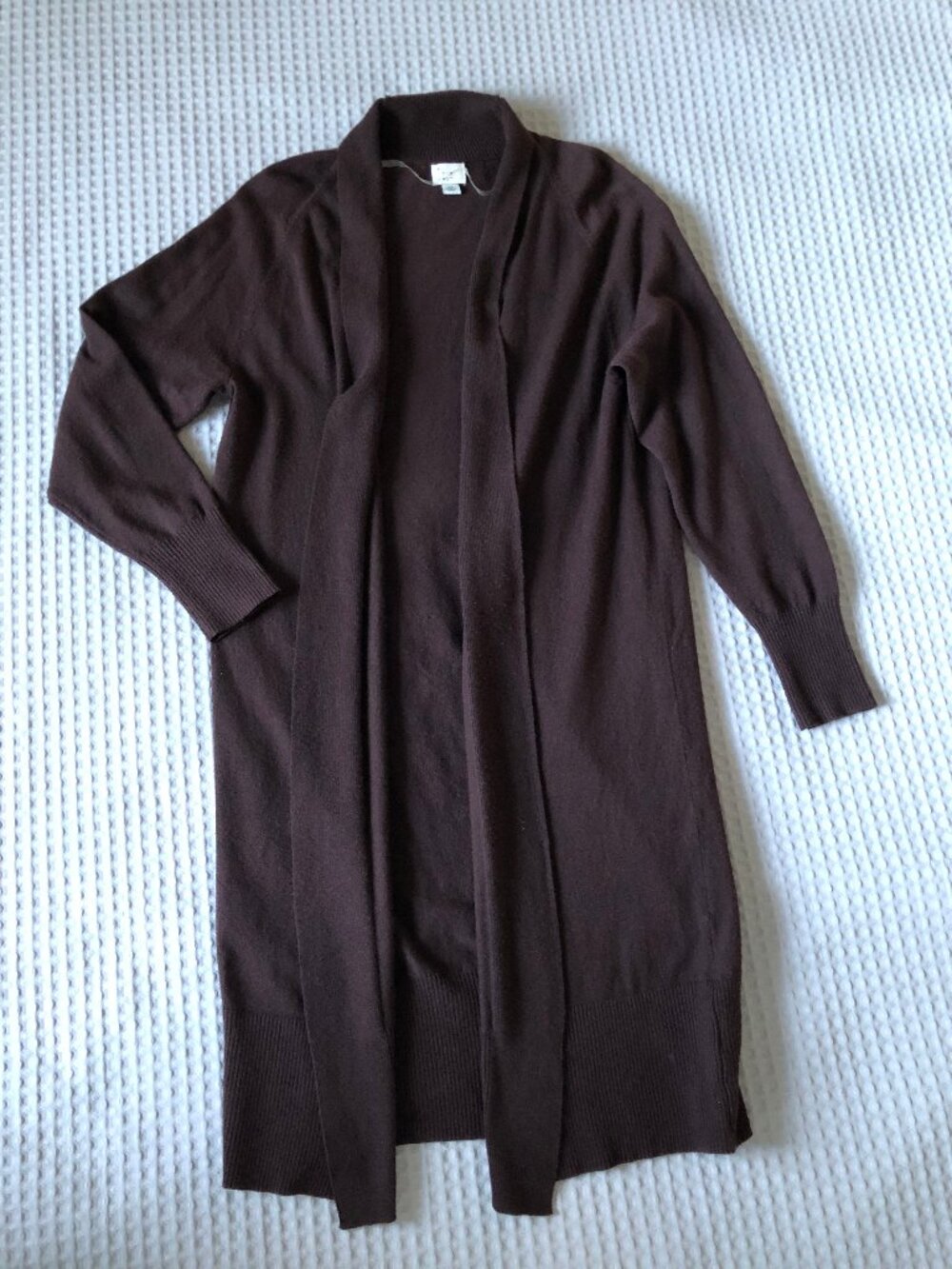 A New Day Long Sleeve Long Chocolate Brown Cardigan - Size XS - Autumn Fall